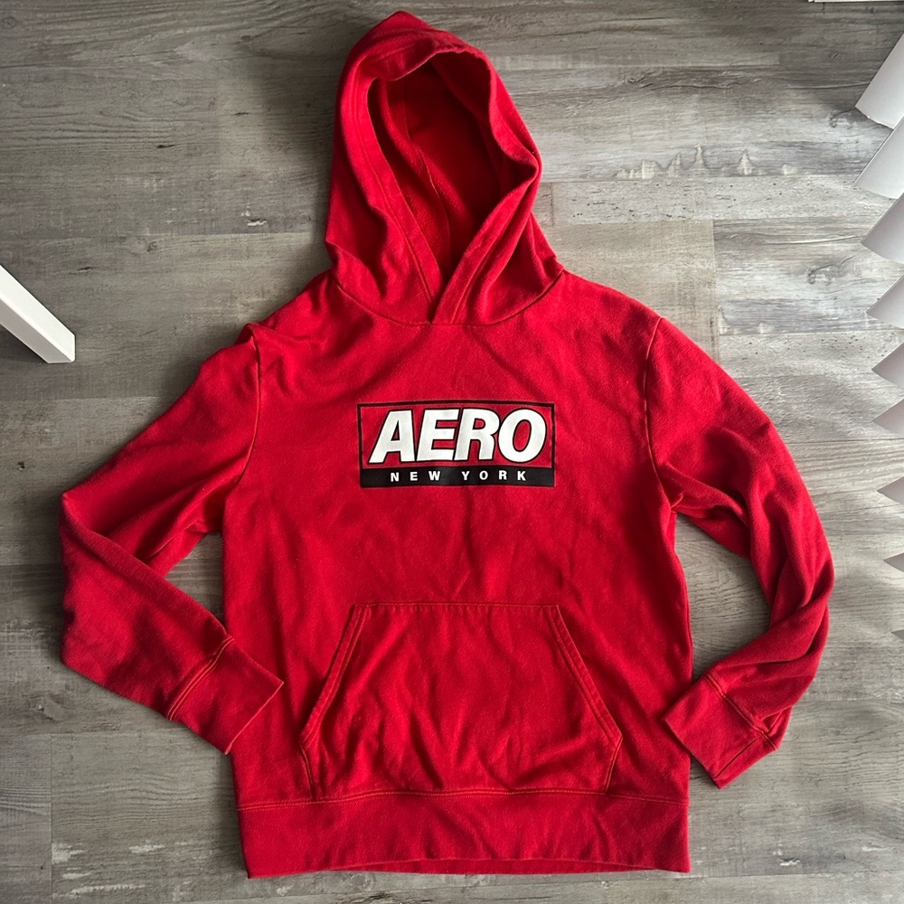 Aeropostale Men's Red Hoodie Sweater